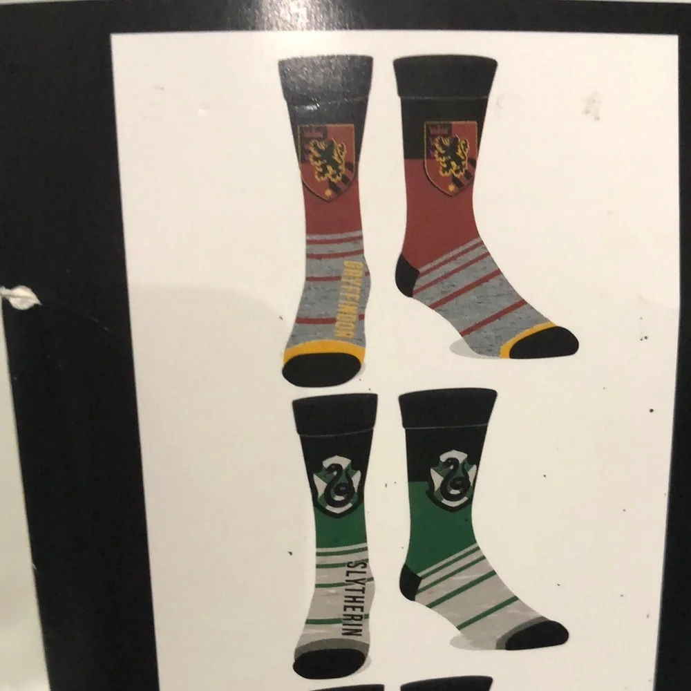 Harry Potter Crest Crew Socks - Multi House Colors